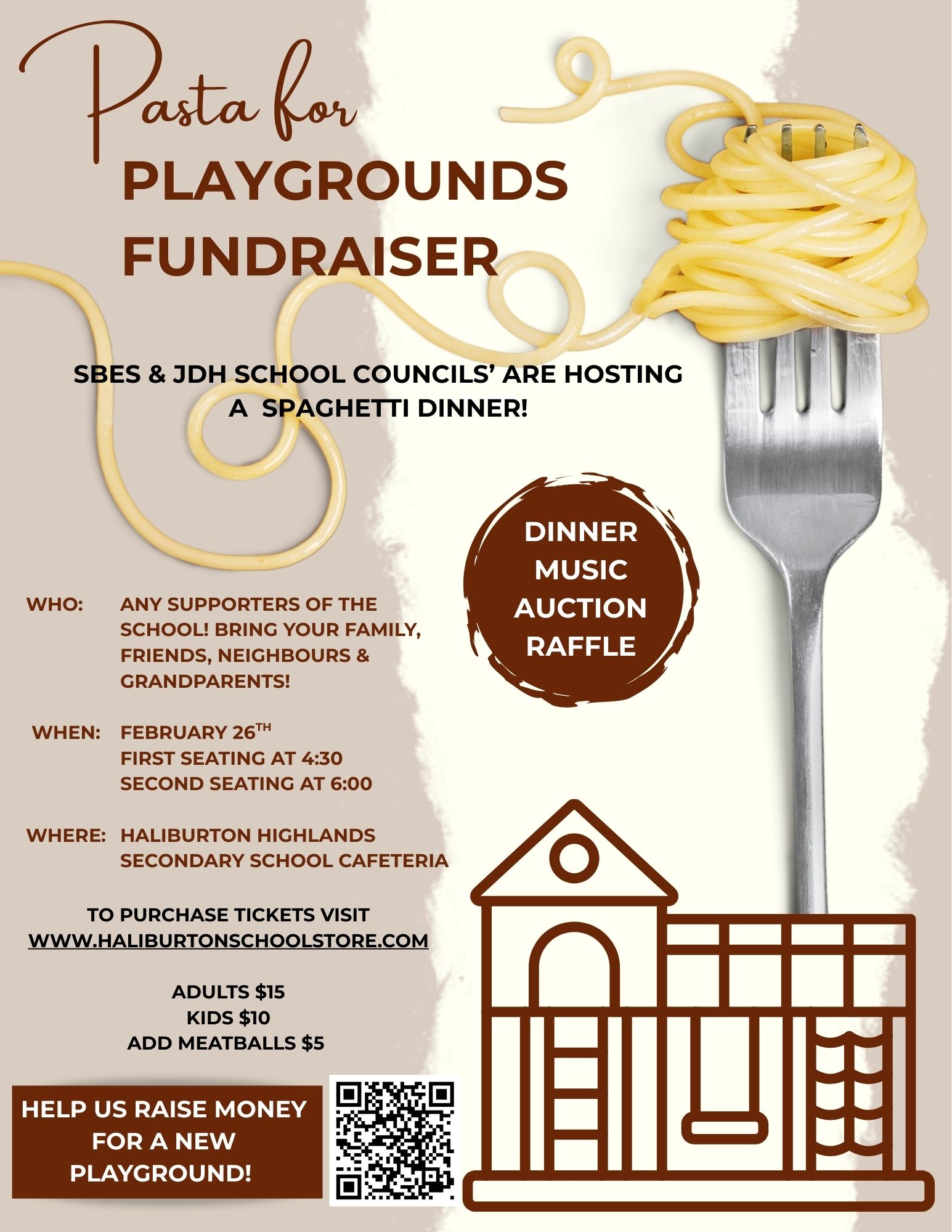 Poster for playground fundraiser